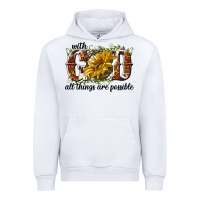 White with god all things are possible Urban Hoodie - NancyCooperArtShop