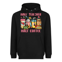 Black half teacher half coffee Heavyweight Hoodie - JahusDesignShop