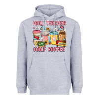 Heather Grey half teacher half coffee Heavyweight Hoodie - JahusDesignShop
