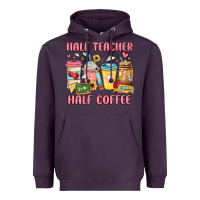 Plum half teacher half coffee Heavyweight Hoodie - JahusDesignShop