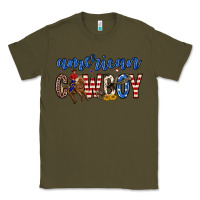 Army Green American cowboy Classic Tee - Zillion Design Studio