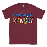 Burgundy American cowboy Classic Tee - Zillion Design Studio