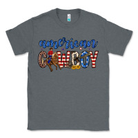 Charcoal Heather American cowboy Classic Tee - Zillion Design Studio