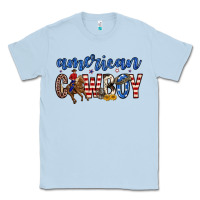 Dusty Blue American cowboy Classic Tee - Zillion Design Studio