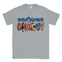Heather Grey American cowboy Classic Tee - Zillion Design Studio