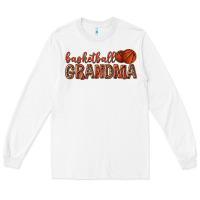 White basketball grandma with leopard Long Sleeve Tee - texasbilliewilder
