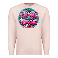 Pale Pink take me to the race Premium Sweatshirt - AdoDesignShop