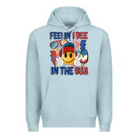 Blue Mist feelin free in the usa Premium Hoodie - MaliasSmallBusiness