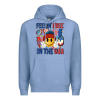 Colony Blue feelin free in the usa Premium Hoodie - MaliasSmallBusiness