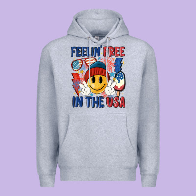 Feelin Free In The Usa Premium Hoodie Designed By Maliassmallbusiness