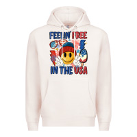 Pale Pink feelin free in the usa Premium Hoodie - MaliasSmallBusiness