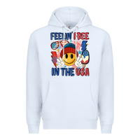 White feelin free in the usa Premium Hoodie - MaliasSmallBusiness