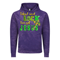 Cloud Purple i dont need luck i have got jesus Vintage Hoodie - AdoDesignShop