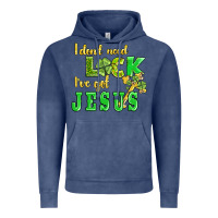 Vintage Denim i dont need luck i have got jesus Vintage Hoodie - AdoDesignShop