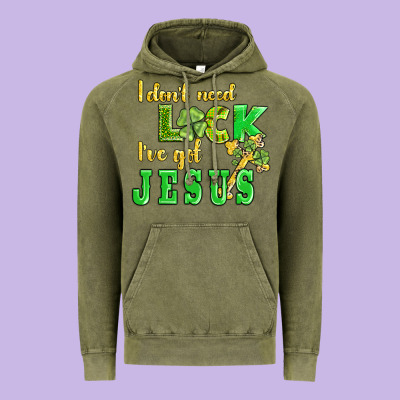 I Dont Need Luck I Have Got Jesus Vintage Hoodie Designed By Adodesignshop