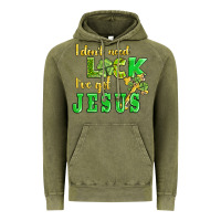 Vintage Olive i dont need luck i have got jesus Vintage Hoodie - AdoDesignShop