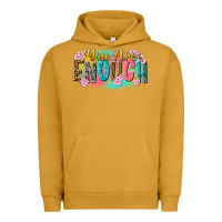 Pigment Peanut Butter you are enough Urban Hoodie - NancyCooperArtShop