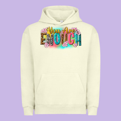 You Are Enough Urban Hoodie Designed By Nancycooperartshop