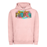 Pigment Salmon you are enough Urban Hoodie - NancyCooperArtShop