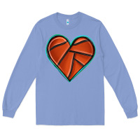 Colony Blue basketball heart Long Sleeve Tee - texasbilliewilder