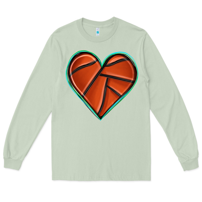 Basketball Heart Long Sleeve Tee by texasbilliewilder | Teevron