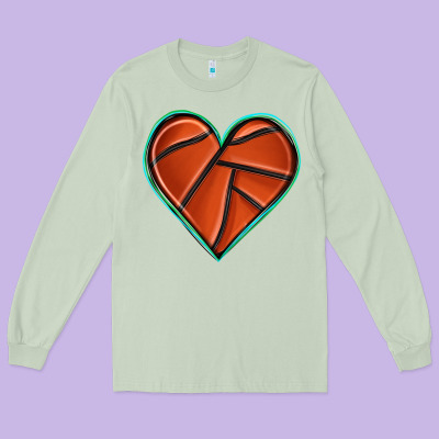 Long Sleeve Tee basketball heart