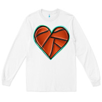 White basketball heart Long Sleeve Tee - texasbilliewilder