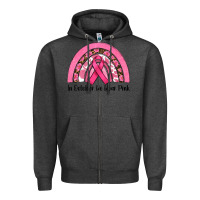 In October We Wear Pink Zipper Hoodie | Teevron