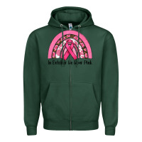 Sports Green in october we wear pink Zipper Hoodie - RanaPortraitStore