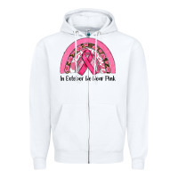 White in october we wear pink Zipper Hoodie - RanaPortraitStore