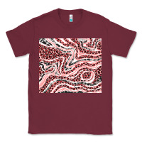 Burgundy pinky leopard and cowhide valentine's day Classic Tee - RanaPortraitStore