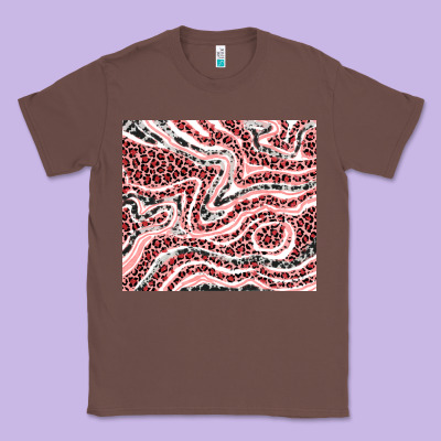 Pinky Leopard And Cowhide Valentine's Day Classic Tee Designed By Ranaportraitstore