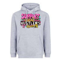 Heather Grey support local hustlers and dreamers Heavyweight Hoodie - JahusDesignShop