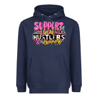 Navy support local hustlers and dreamers Heavyweight Hoodie - JahusDesignShop
