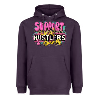 Plum support local hustlers and dreamers Heavyweight Hoodie - JahusDesignShop
