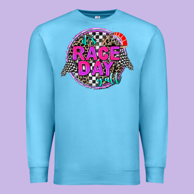 It's Race Day Y'all Premium Sweatshirt Designed By Adodesignshop