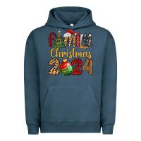 Pigment Midnight Navy family christmas 2024 Urban Hoodie - MaliasSmallBusiness