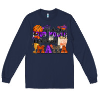 Navy somebody's loud mouth basketball mama Long Sleeve Tee - Zillion Design Studio