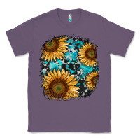 Lavender sunflower cowhide and turquoise patches Classic Tee - RanaPortraitStore