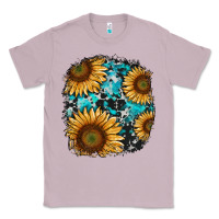 Lilac sunflower cowhide and turquoise patches Classic Tee - RanaPortraitStore