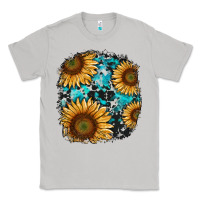 Moon Dust sunflower cowhide and turquoise patches Classic Tee - RanaPortraitStore