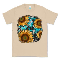 Mushroom sunflower cowhide and turquoise patches Classic Tee - RanaPortraitStore