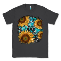 Smoke sunflower cowhide and turquoise patches Classic Tee - RanaPortraitStore