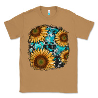Toasted Coconut sunflower cowhide and turquoise patches Classic Tee - RanaPortraitStore