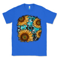 True Royal sunflower cowhide and turquoise patches Classic Tee - RanaPortraitStore