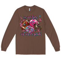 In October We Wear Pink Football Long Sleeve Tee | Teevron