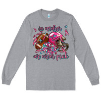 Heather Grey in october we wear pink football Long Sleeve Tee - AdoDesignShop