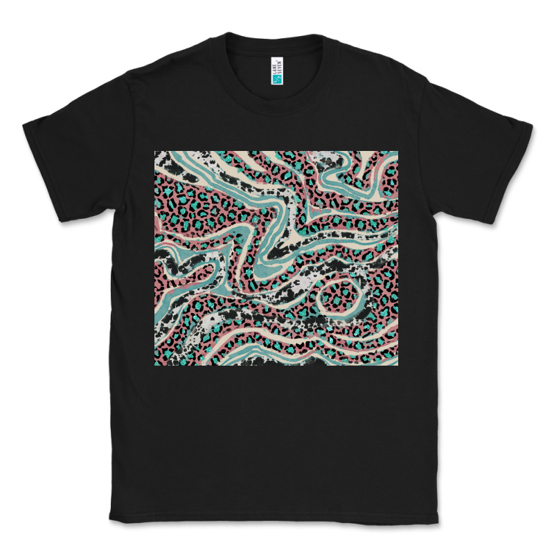 Pink And Turquoise Cowhide And Leopard Classic Tee by RanaPortraitStore | Teevron
