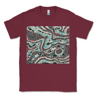 Burgundy pink and turquoise cowhide and leopard Classic Tee - RanaPortraitStore