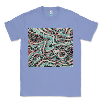 Colony Blue pink and turquoise cowhide and leopard Classic Tee - RanaPortraitStore
